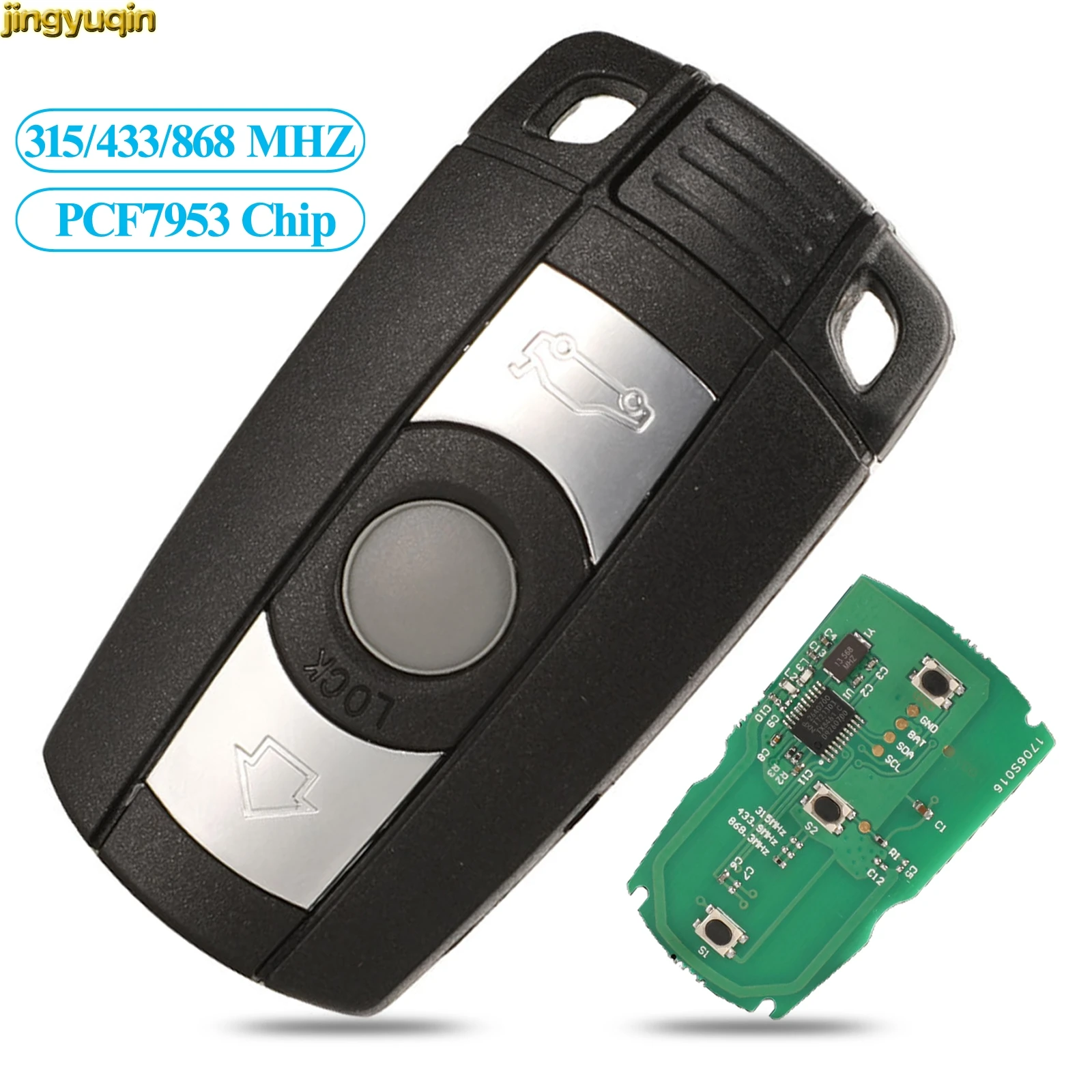 jingyuqin 10pcs дистанционного ключа автомобиля 315/433 / 868MHz для BMW 1 3 5 7 Series CAS3 System X5 X6 Z4 Smart