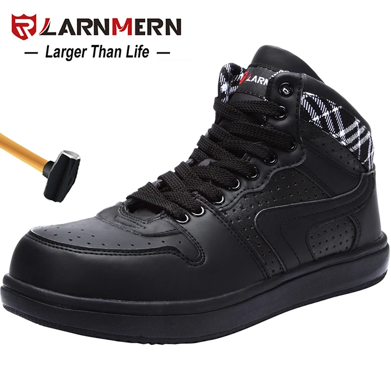 LARNMERN/Мужская Рабочая защитная обувь со стальным носком легкая дышащая