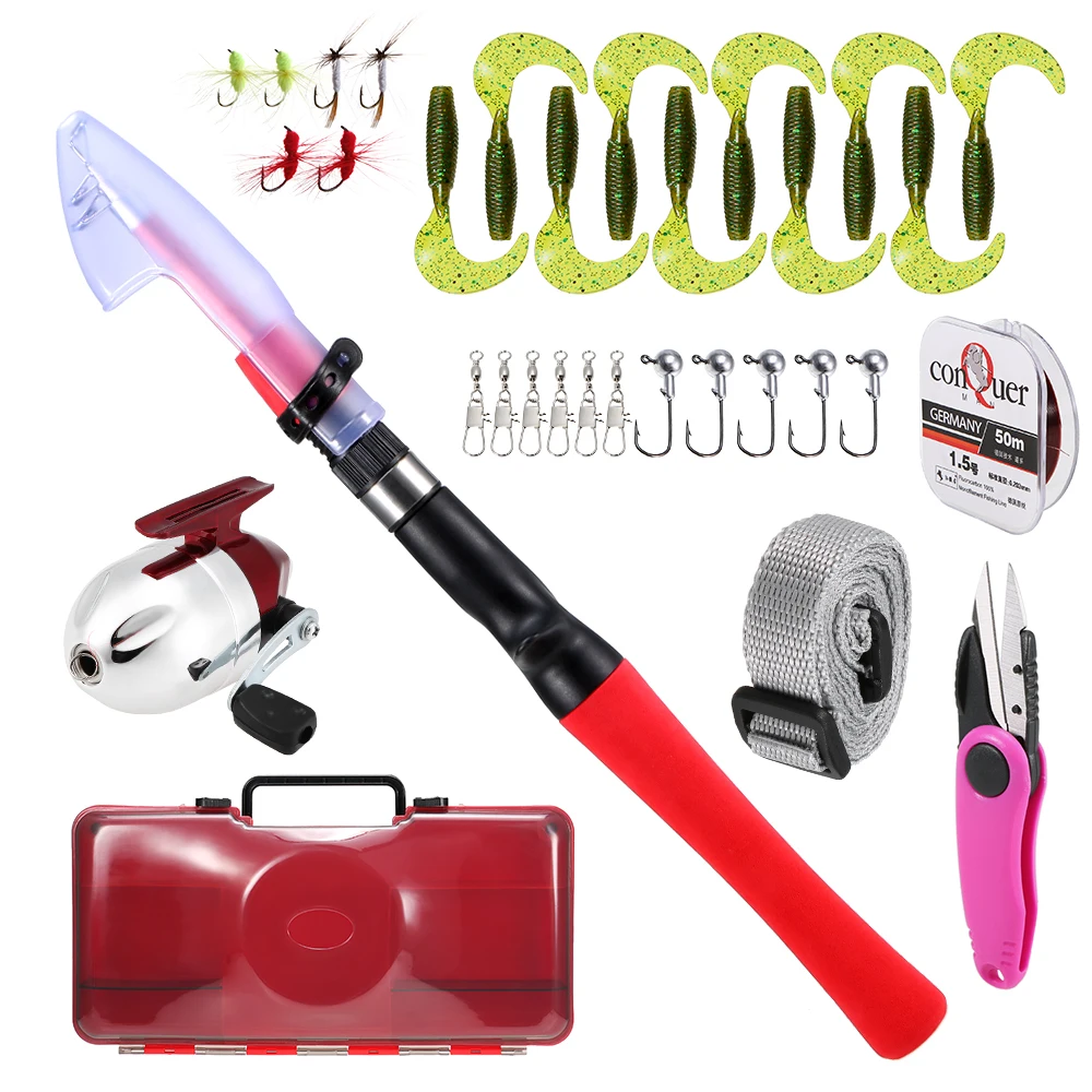 1 2 м Удочка И Катушка комбо для детей спинкаст Рыболовная катушка