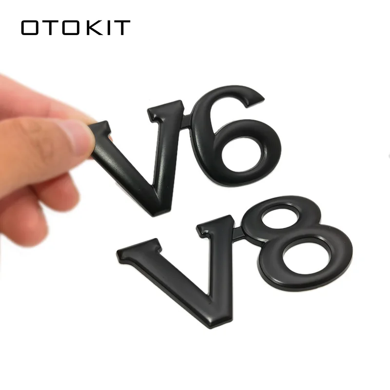 OTOKIT 1 шт. Модный 3D металлический V6 V8 дисплей двигателя Автомобильная наклейка