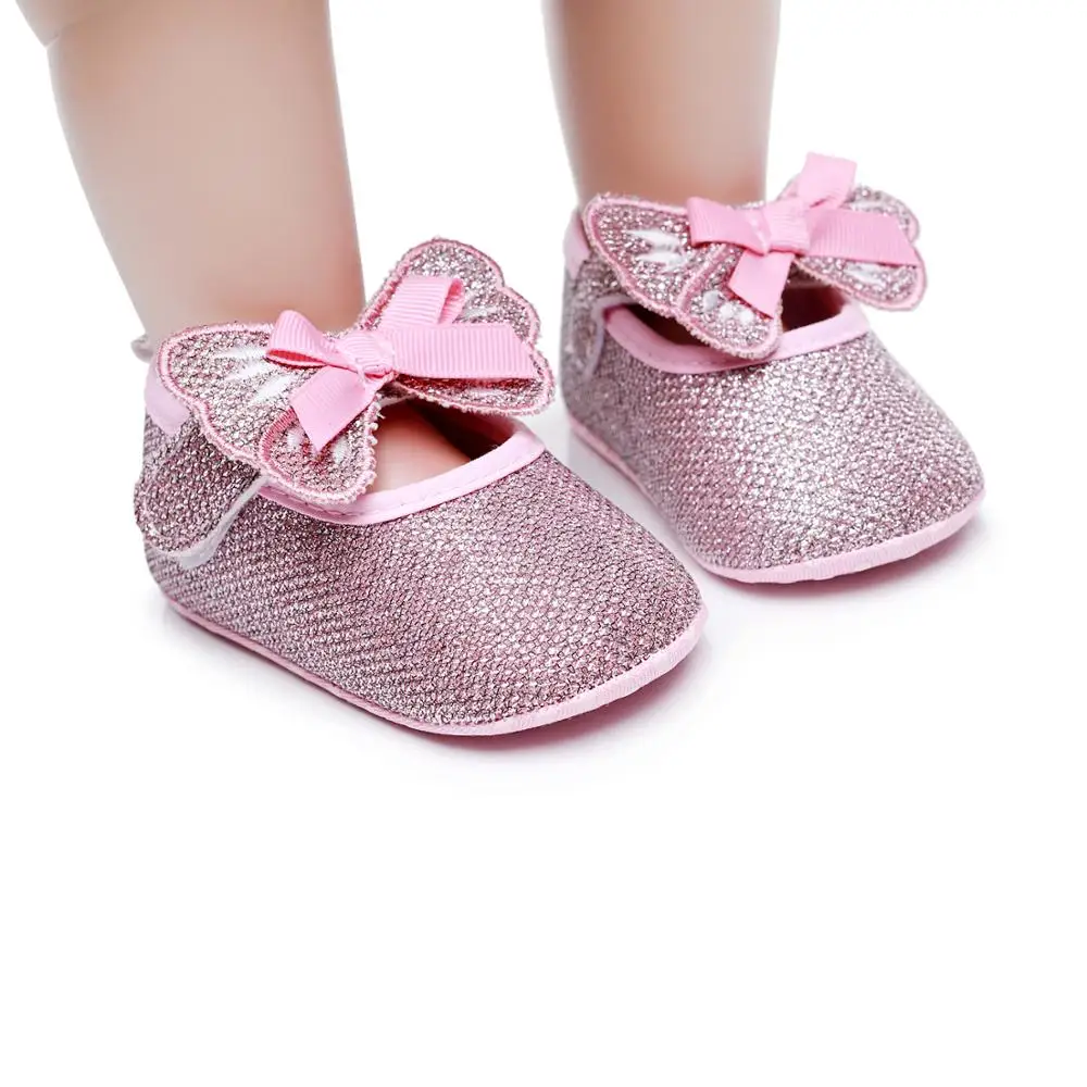 

Bowknot Sequins Baby Girls Shoes Infant Newborn Princess Shoes First Walkers Baby Girl Birthday Party Shoes