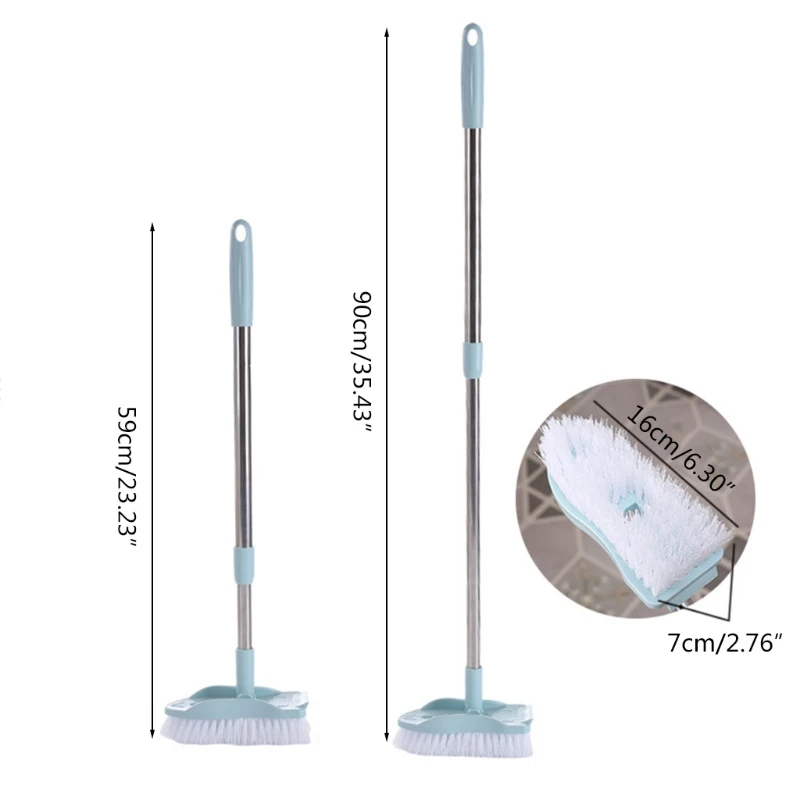 

28EB Long Handle Telescopic Bristle Cleaning Brush Detachable Floor Brushes for Bathroom Ceramic Tiles Bathtub Cleaner Home Tool