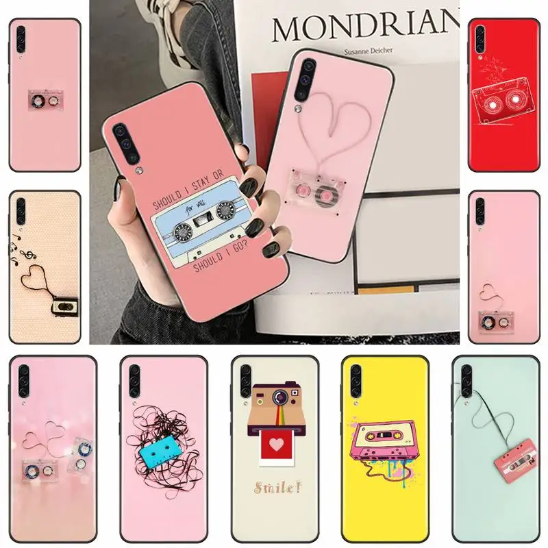 

Retro camera tape pink Phone Case For Samsung galaxy A S note 10 12 20 32 40 50 51 52 70 71 72 21 fe s ultra plus