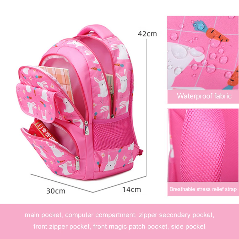 

2020 new school backpack 345th grade female rabbit backpacks are lightweight waterproof large-capacity school bags bags for girl