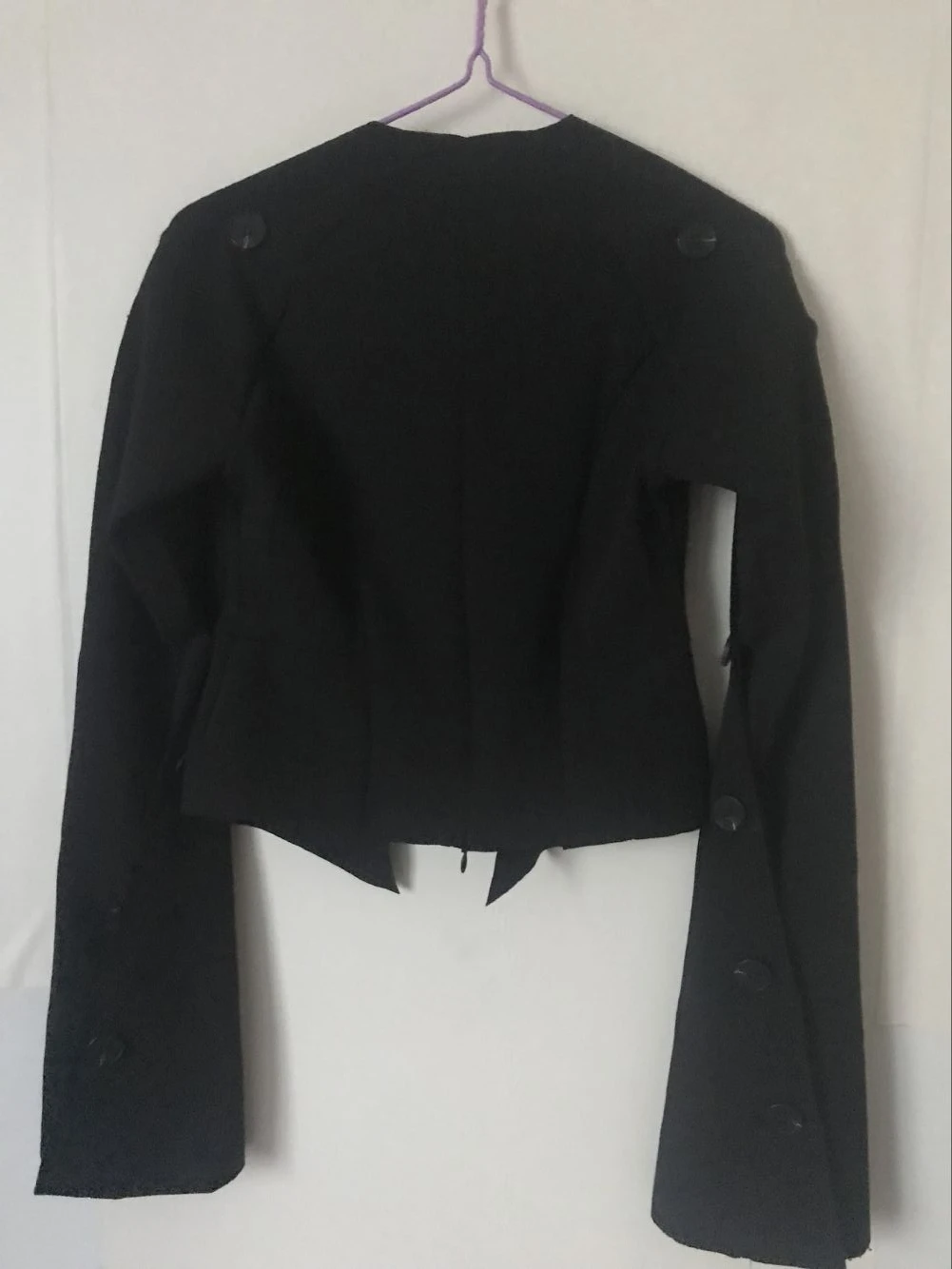 

Women Long Sleeve Multi-Buttons Womens Jackets Irregular Thin Loose Outerwear Womens Tops Black Jackets Coats 2020 D743