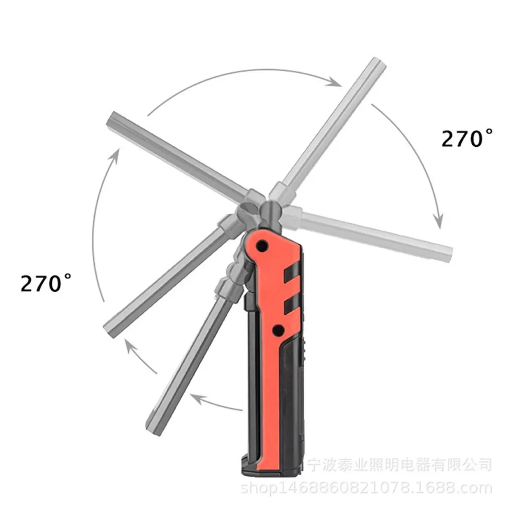 

COB+USB Folding Rechargeable Magnet Flashlight Headlight Portable Multifunctional Work Light Super Bright LED Flashlight