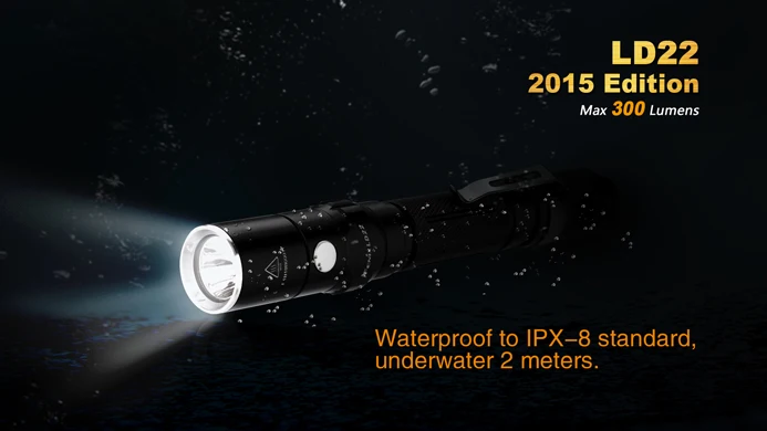 Fenix LD22 издание 300 люмен XP-G2 R5 светодиодный тактический фонарик с кобурой, шнурком, зажимом и двумя батареями AA