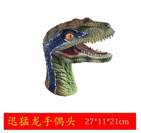 new Raptor Детские игры Акула динозавр ручная кукла мягкая резиновая голова животного руки куклы Реалистичная Акула Модель фигурка игрушки для детей Подарки - Цвет: new Raptor