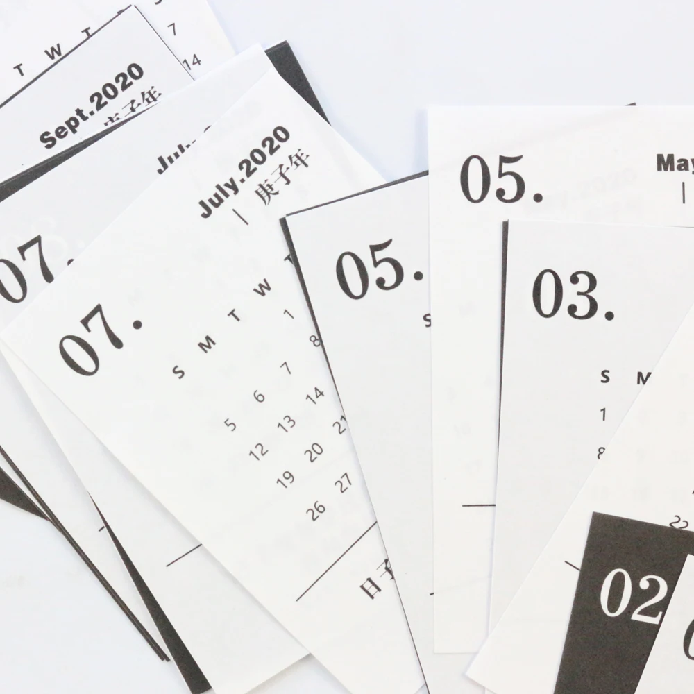 Domikee милый классический календарь 2020 год лакмусовая бумага офисный школьный