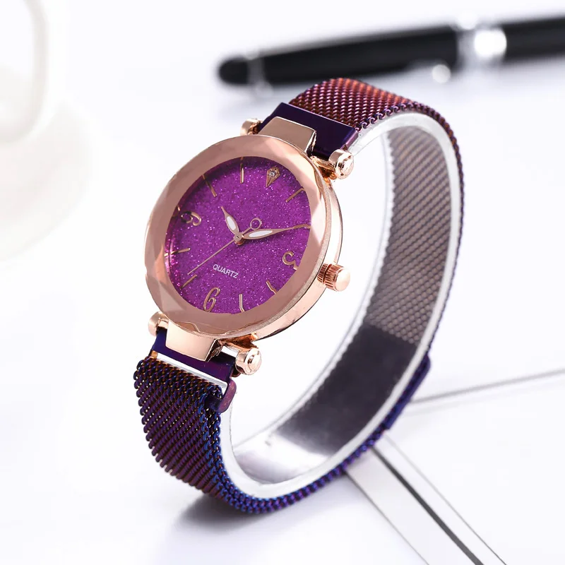 Модные женские магнитный ремешок роскошные часы браслет Мода 2019 аналоговые