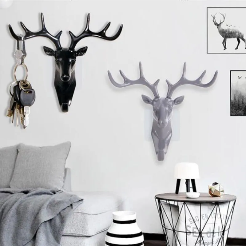 Слон голова оленя животных самоклеющиеся одежда Дисплей крючок для стоек