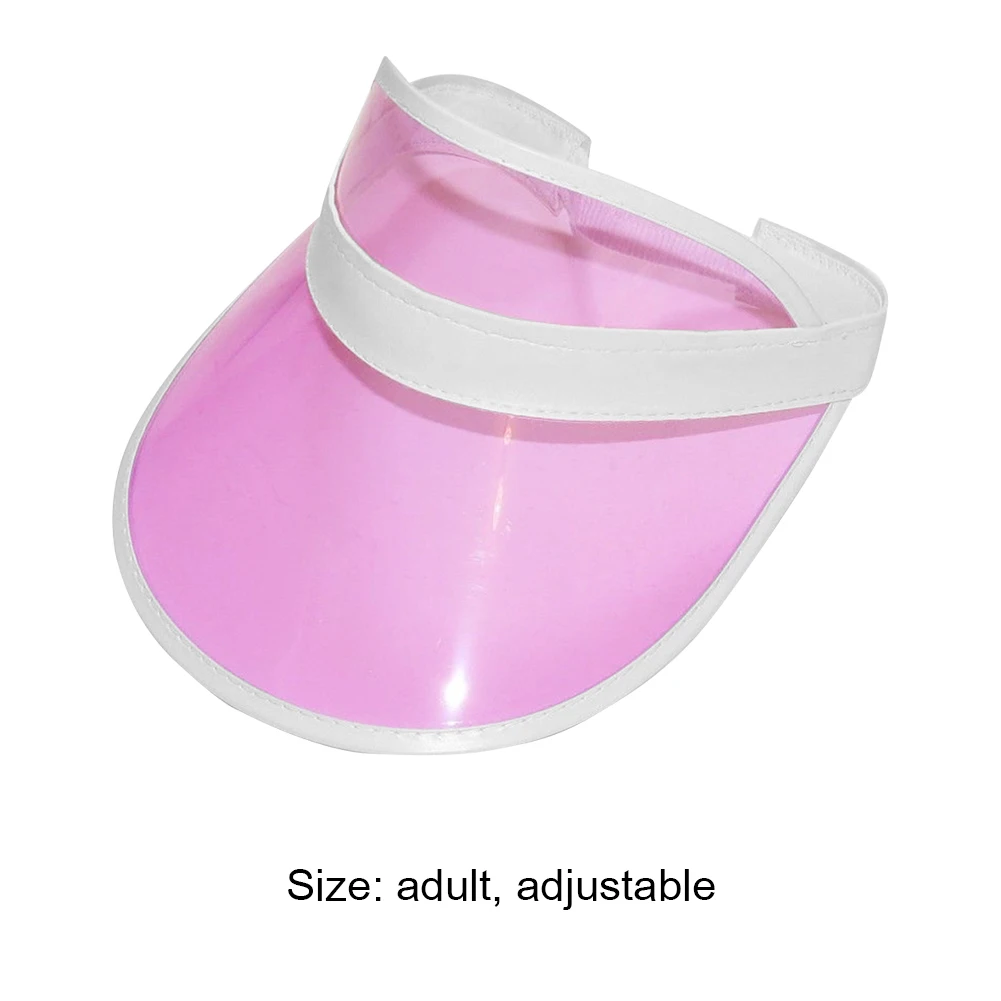 

6 Color Summer Women Men Sun Hat Transparent Empty Top Anti-UV Sports Visor Caps PVC Sunscreen Hats Bicycle Sunshade Sportswear