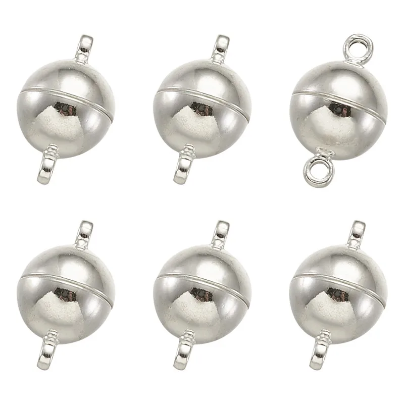 Круглые латунные Магнитные застежки 5 комплектов аксессуары для браслетов и