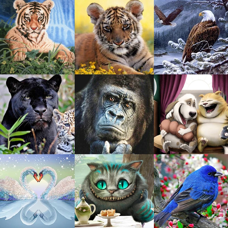 

40x50x60 diamond painting 5D Full Square embroidery mosaic Cross Stitch animal DIY Wall Sticker home Decoration Christmas Gift