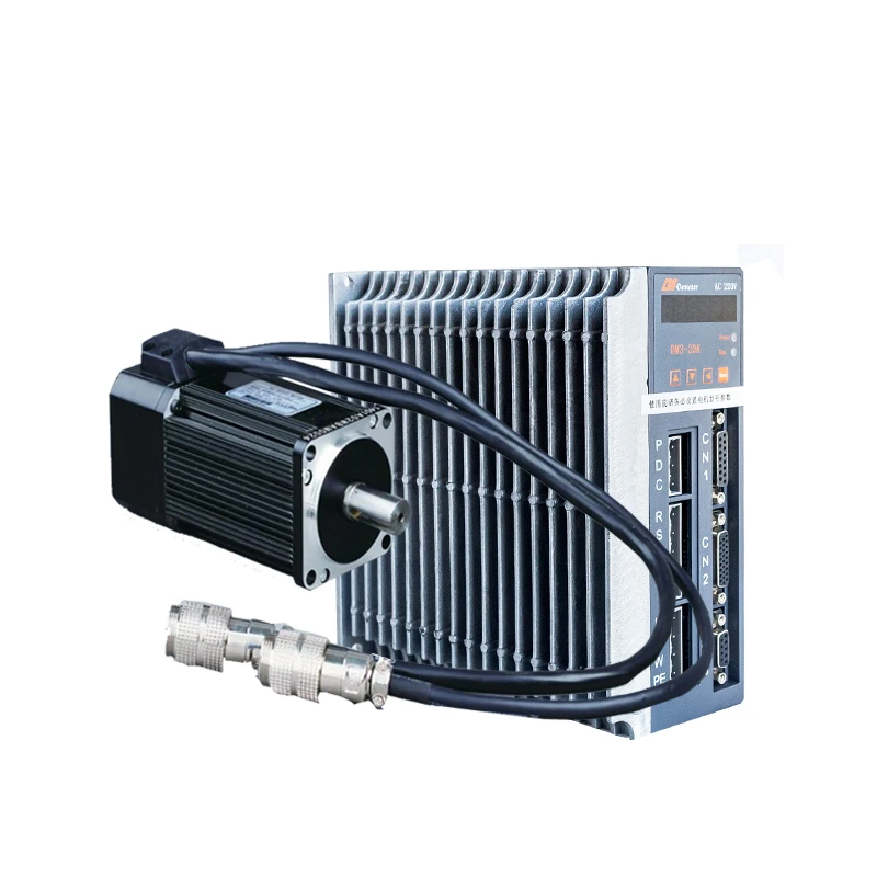 

AC servo motor driver kit 220v 200W 0.6N.m 3000rpm 60mm AC Servo Drive + Motor Kits for Material Conveying Machine