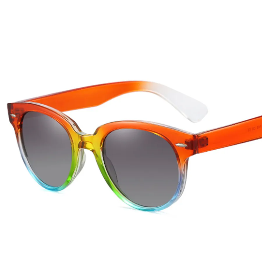 

Модные Красочные Круглые Солнцезащитные очки для женщин, Винтажные Солнцезащитные очки 2021 для мужчин, очки для вождения и рыбалки, ретро-ст...