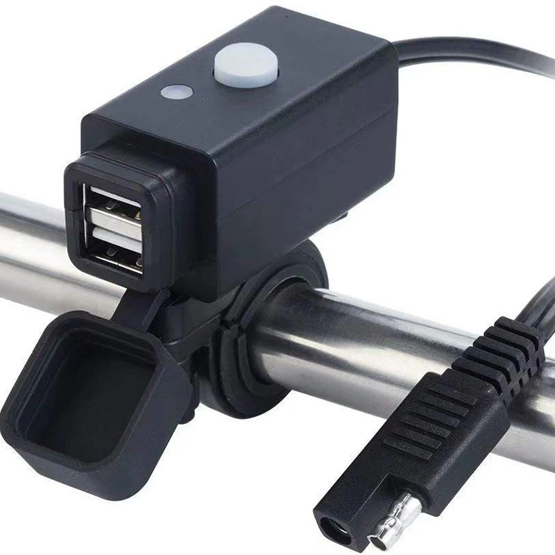 Водонепроницаемый мотоцикл USB зарядное устройство адаптер с SAE быстрый разъем и