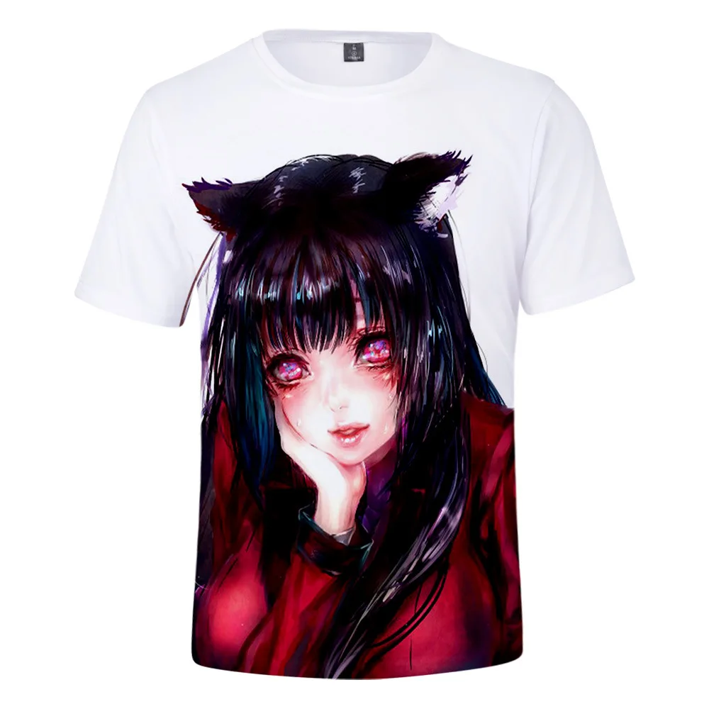 

Japan Anime Kakegurui 3D T Shirt Women Men Boys Girls Summer Short Sleeve Funny Tshirt Graphic Tee Yumeko Jabami Cosplay Costume