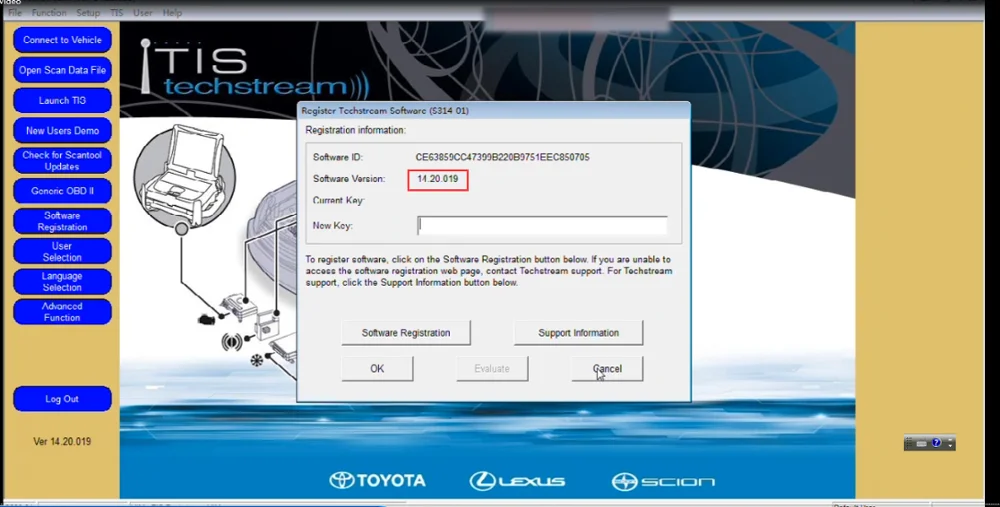 Новейшие V16.00.017 MINI VCI OBD2 Автомобильные диагностические кабели для TOYOTA TIS Techstream Mini