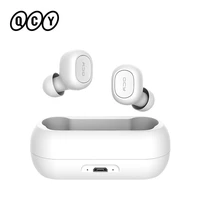 qcy t1c tws headset bluetooth v5 0 sports wireless earphones 3d stereo earbuds mini in ear dual microphone with charging box
