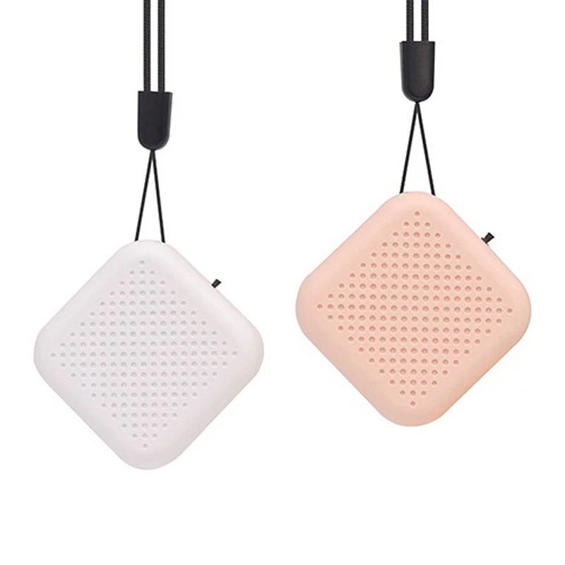 

2 Set Air Purifier Necklace, Wearable Travel Mini Negative Ion Generator, Rechargeable Ionizer, White & Pink
