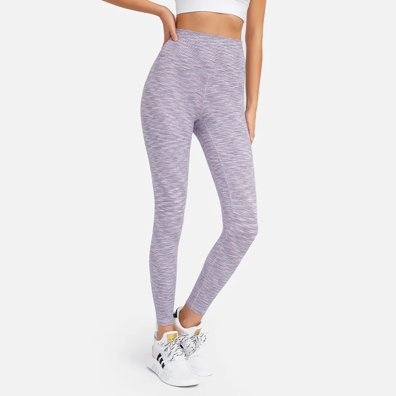

Spacedye Ribbed Yoga Leggings Women High Waist Compression Fitness Workout Pants with Pocket Sport Tights Pantalones de Mujer