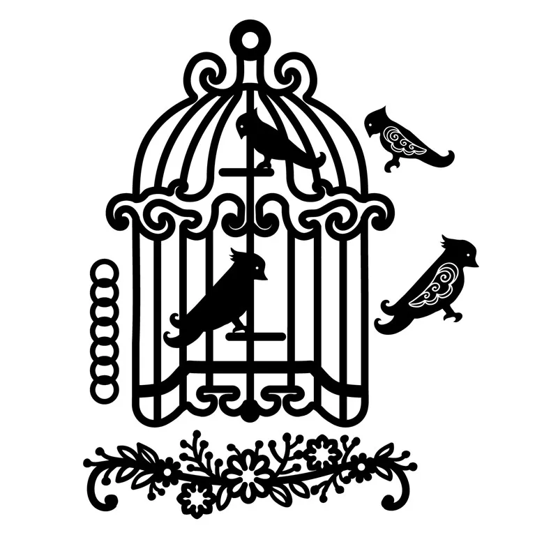 Eastshape клетка металлические режущие штампы цветок птицы DIY Выгравированные