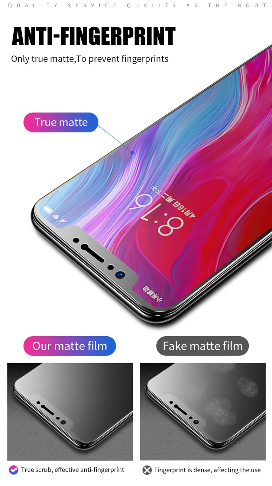 Матовое стекло без отпечатков пальцев для Xiaomi Pocophone F1 A3 9T CC9 защита экрана матовое закаленное стекло для Redmi K20 Note 7 8 Pro