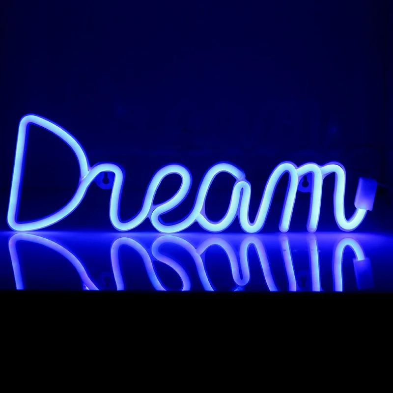 Неоновая вывеска Dream светодиодный светодиодная неоновая с буквами настенный
