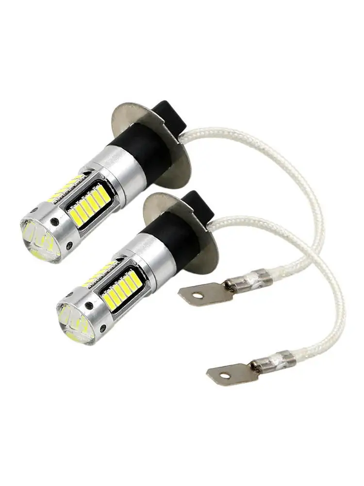 Светодиодсветодиодный высокой мощности H3 4014 30 SMD 2 шт. белая лампа для