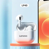 original lenovo lp40 tws wireless headphones 9d hifi sound mini earphones touch control long standby earbuds for mobile phones