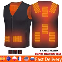 8 areas winter outdoor usb heating vest thermostatic washable electric vest sports mountaineering heated vest clothing