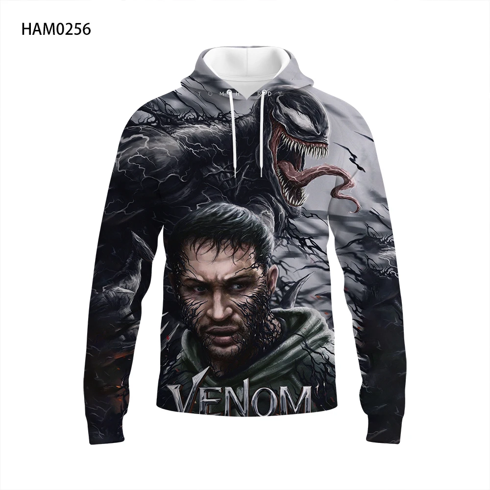 

2022 spring and autumn black venom men's sweater long-sleeved hoodie casual jacket men's pullover hip-hop sweater hoodie men
