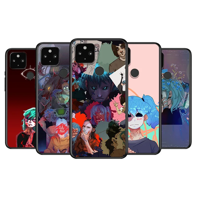 

Sally Face Game Soft TPU Silicone Black Cover For Google Pixel 5 4A 5G 4 XL Phone Case