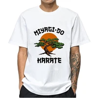 new fashion cobra kai karate t shirt breathable cotton graphic men tee short sleeve