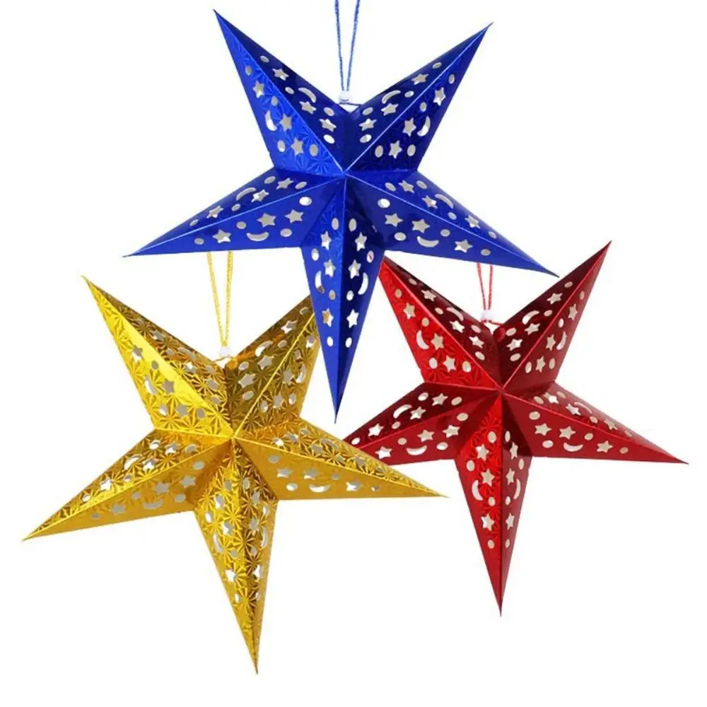 Высококачественные рождественские украшения трехмерная Лазерная пентаграмма