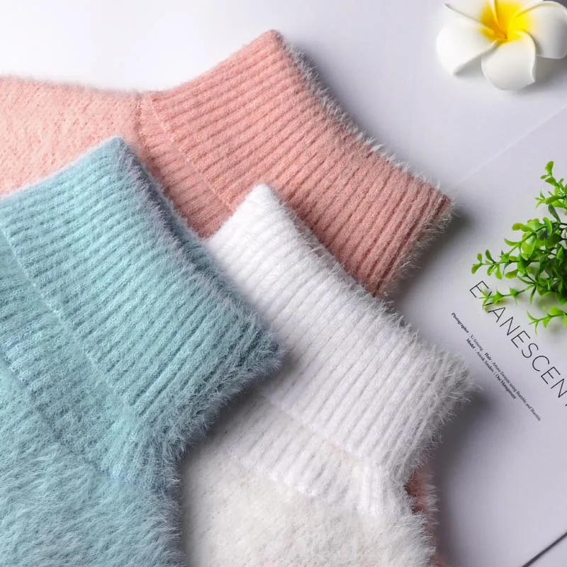 Свитер с высоким воротником Женский пуловер вязаное платье новинка 2019