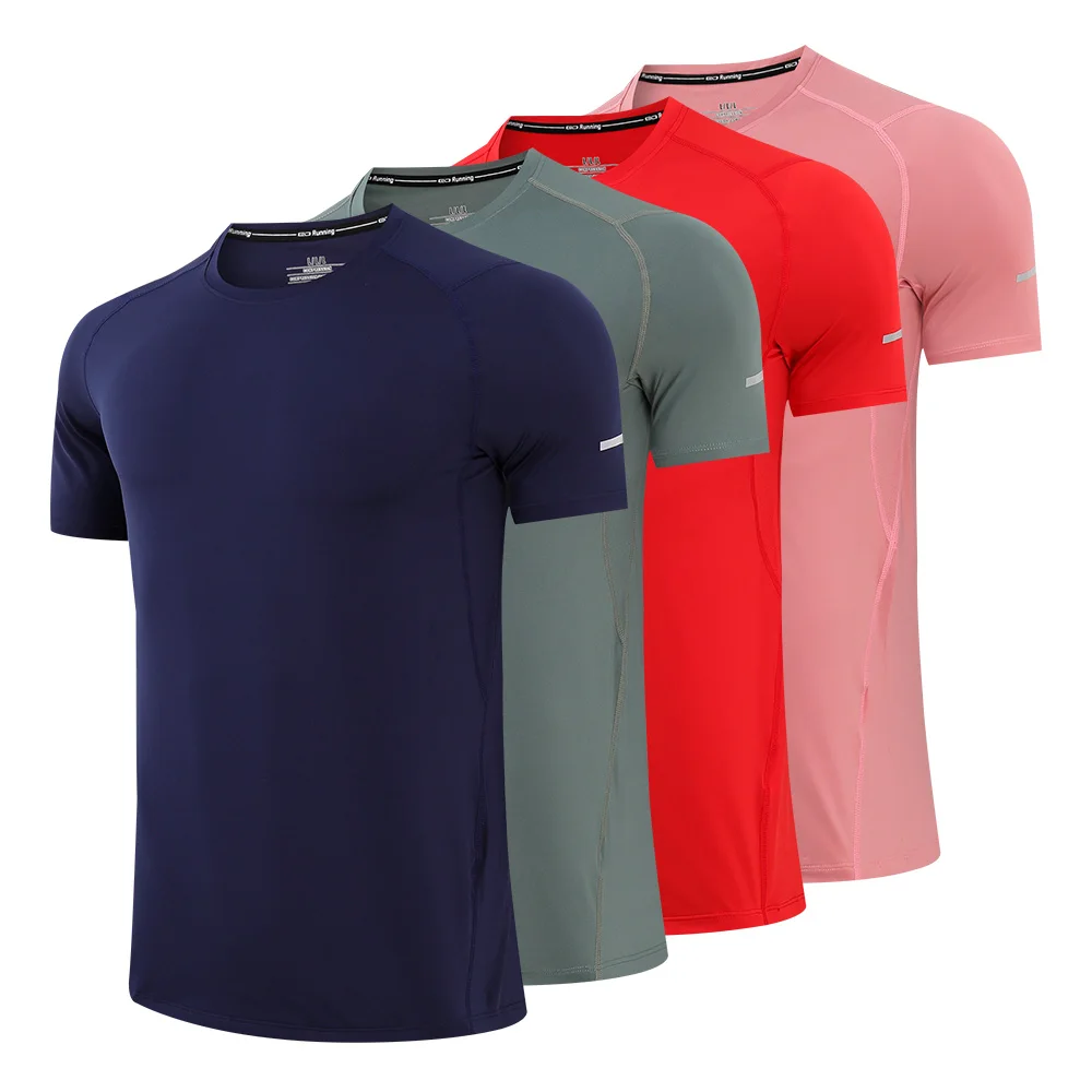

Polyester Sport T Shirt For Men Running Shirts Fitness Training Clothes Quick-Drying T-Shirts Breathable Compression Gym T Shirt