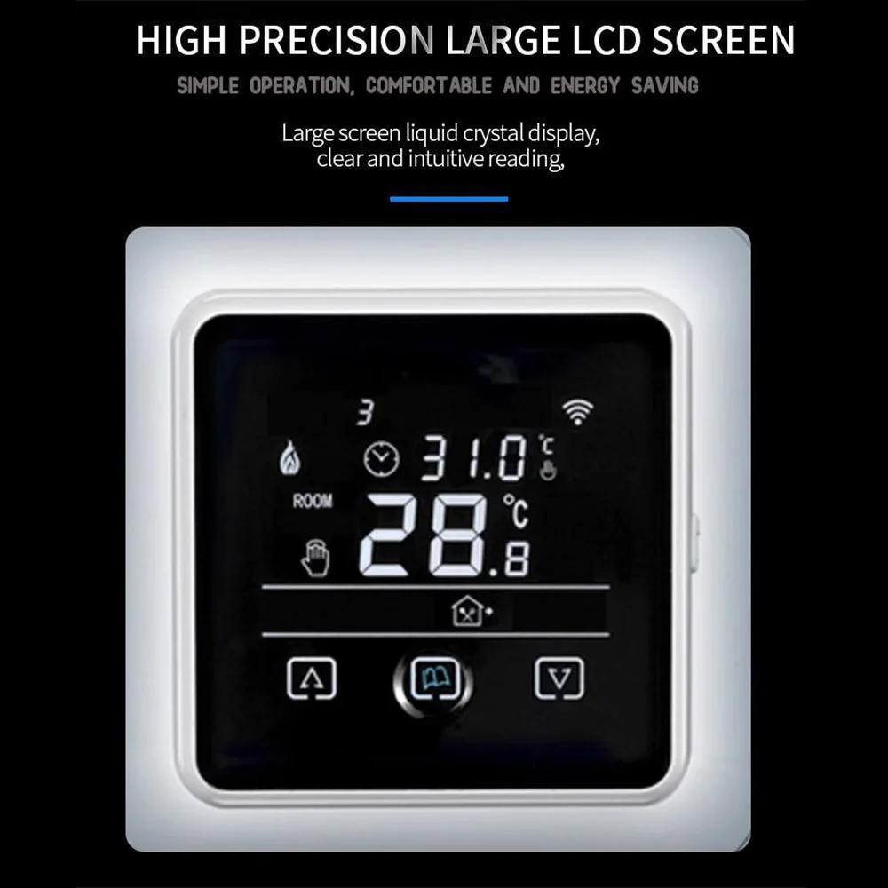 

Smart Thermostat Programmable Wifi Temperature Controller LCD Display Touchscreen Home Floor Heating Thermostat