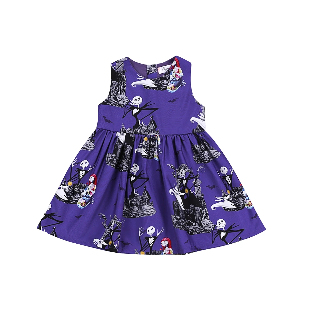 Halloween Baby Girls Ghost Printed Dress Toddler Kids Sleeveless Holiday Party Princess Tutu Dresses Sweet Cotton Sundress 1-6T | Детская