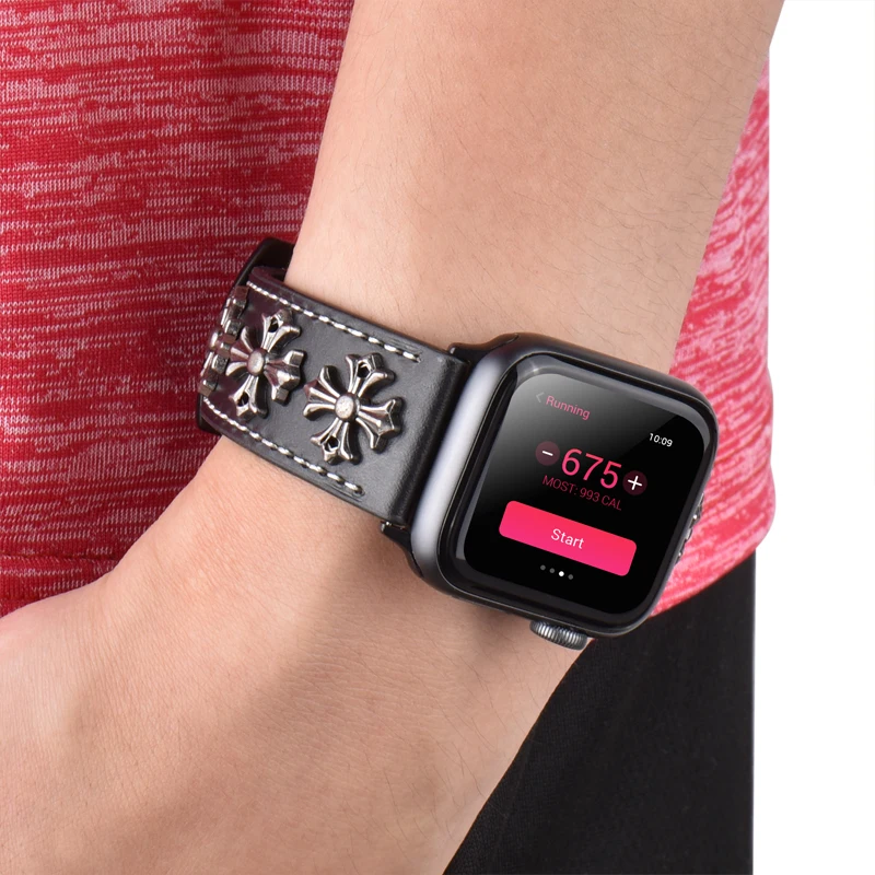 Кожаный ремешок для Apple watch band 44 мм 40 мм correa iwatch 42 мм 38 мм 3 2 Высококачественный Браслет для Apple watch 4 5 Аксессуары