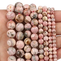 aaa natural stone argentina rhodochrosite round beads for jewelry making bracelets needlework diy accessories 4 6 8 10mm 7 5