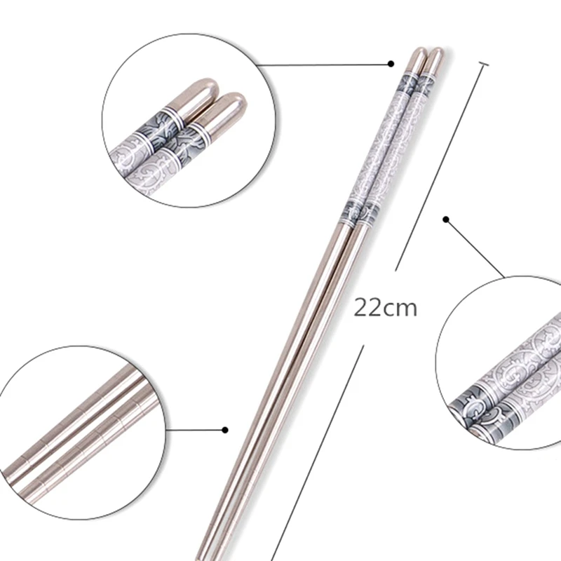 Новинка Модная обувь в китайском Стиль 22 см Длина белое вино узор палочки для еды