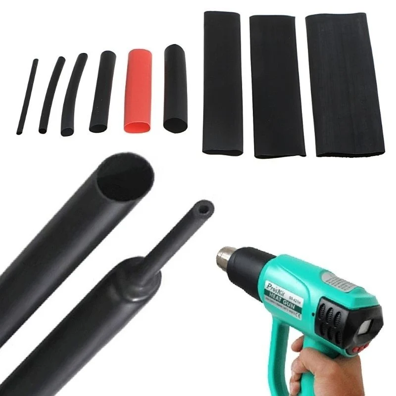 

164pcs Set Polyolefin Shrinking Assorted Heat Shrink Tube Wire Cable Insulated Sleeving Tubing Set Pipe Insulation Fittings