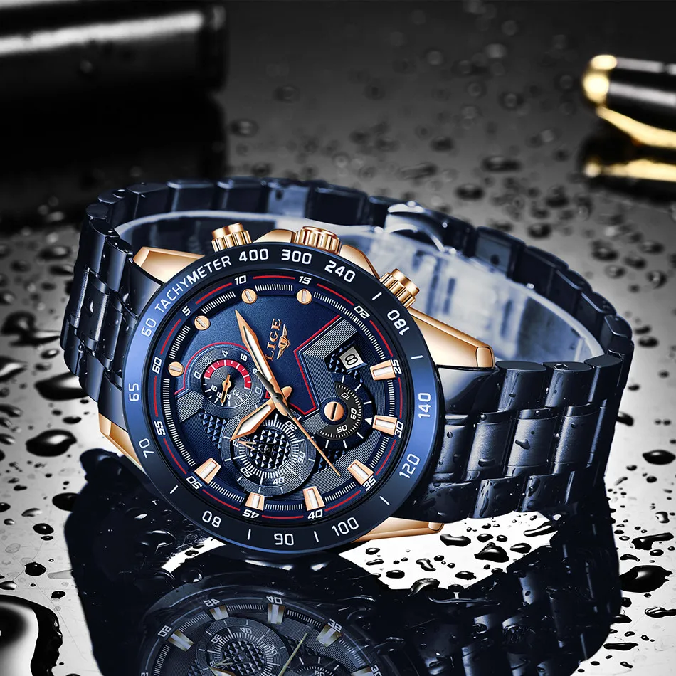 Montre Homme LIGE мужские s часы лучший бренд класса люкс военные спортивные часы мужские водонепроницаемые кварцевые наручные часы Relogio Masculino