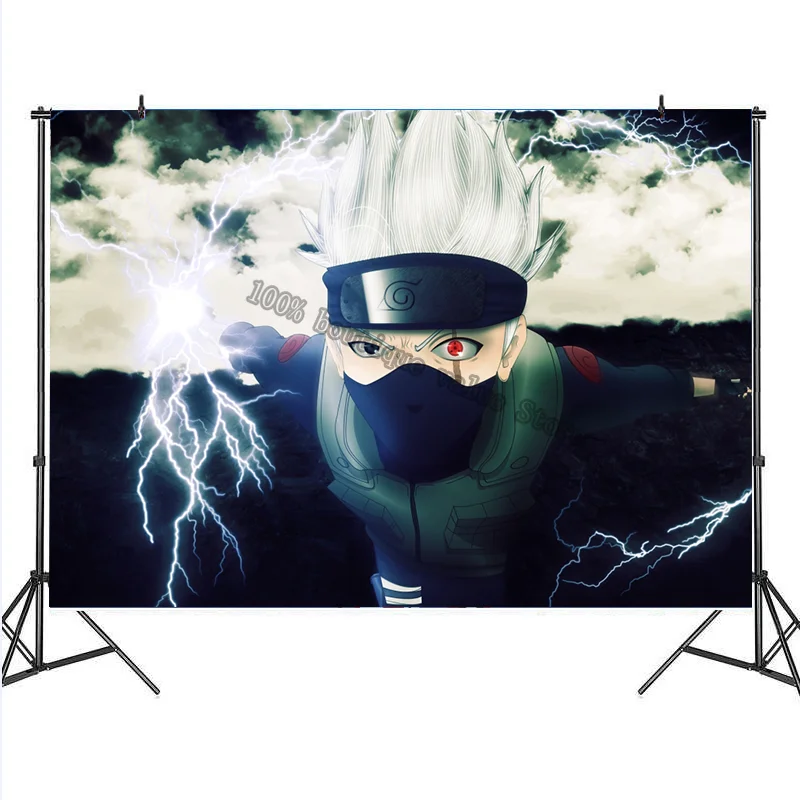 Декоративный тканевый фон для фотосъемки с изображением Наруто на день