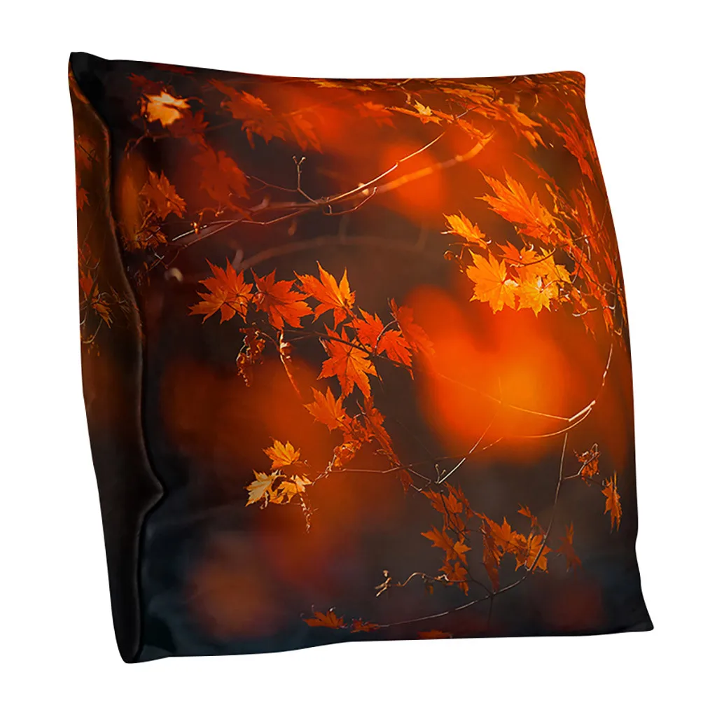 Чехол для подушки из полиэстера с цветочным принтом двусторонний чехол