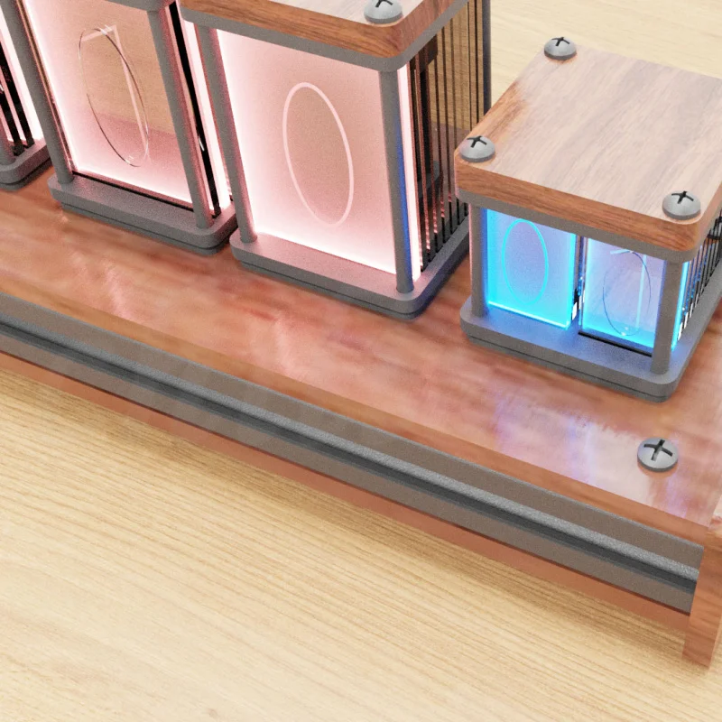 6-битные аналоговые светящиеся трубчатые часы креативные цифровые RGB