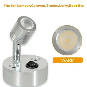 12 в 1 Вт Светодиодный светильник для чтения на колесах теплый белый светильник для кровати 100лм светодиодный светильник на крышу настенный светильник для караван, трейлер на колесах, грузовик на колесах