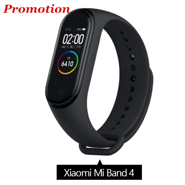 Xiaomi mi Band 4 Smart AMOLED цветной экран браслет пульсометр фитнес Bluetooth 5,0 50MSwim mi ng водонепроницаемый mi Band 4 - Цвет: promotion